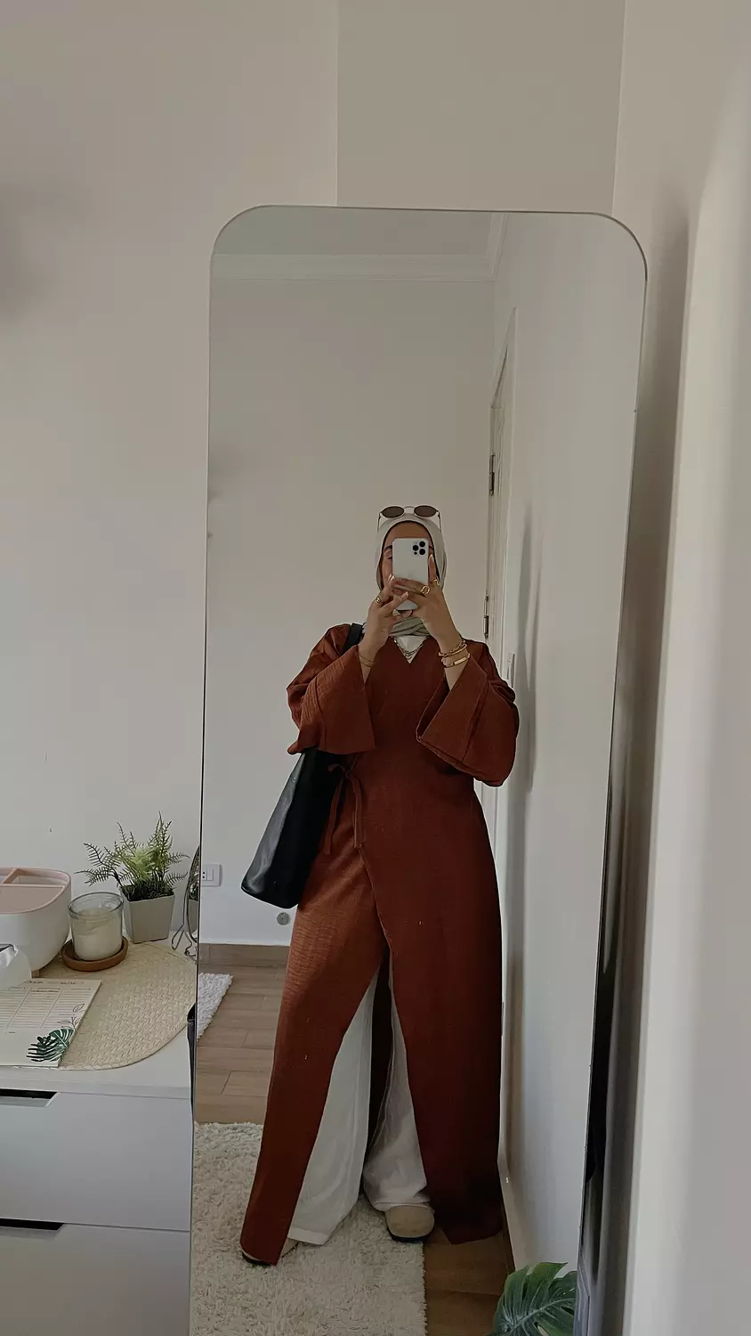 Nature Wrapped Dress- Rustic Brown 6