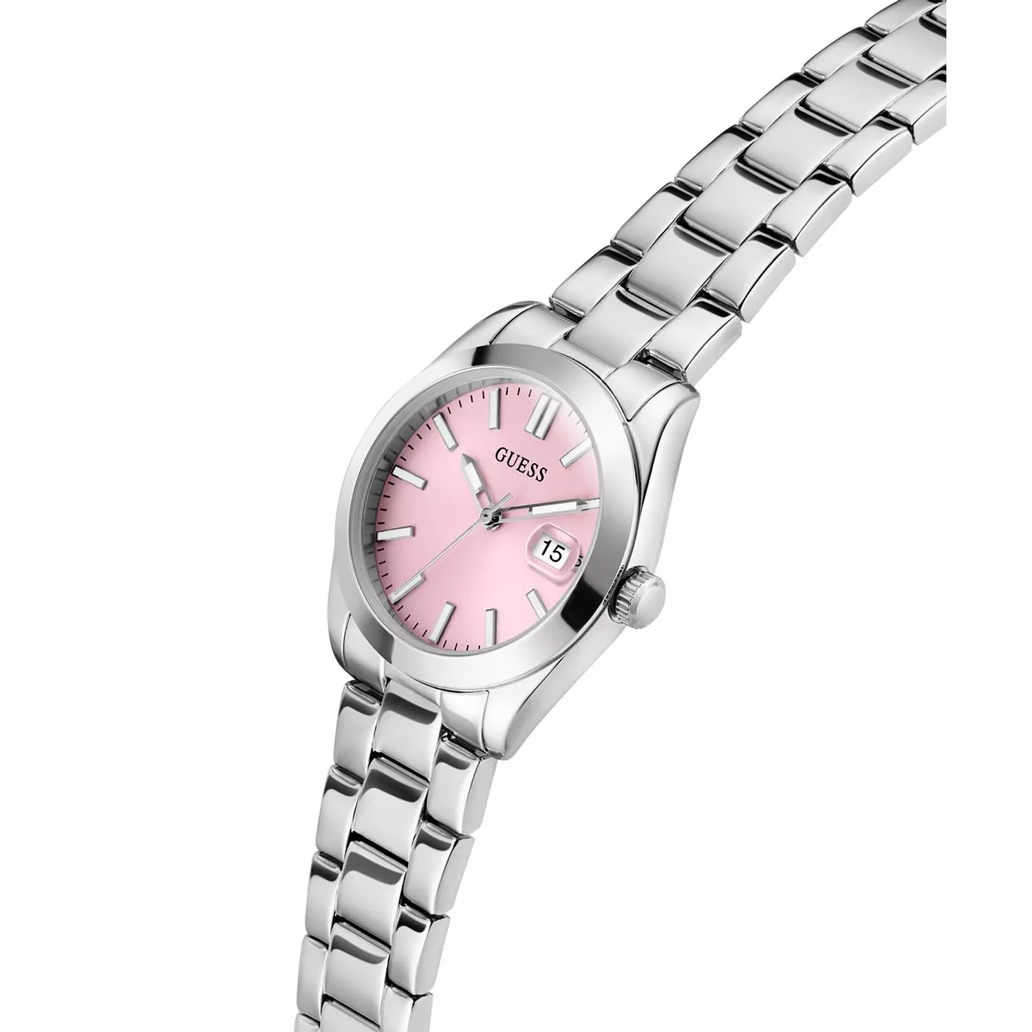 GUESS Ladies Silver Tone Date Watch Silver Tone Stainless Steel Bracelet GW0934L1 3