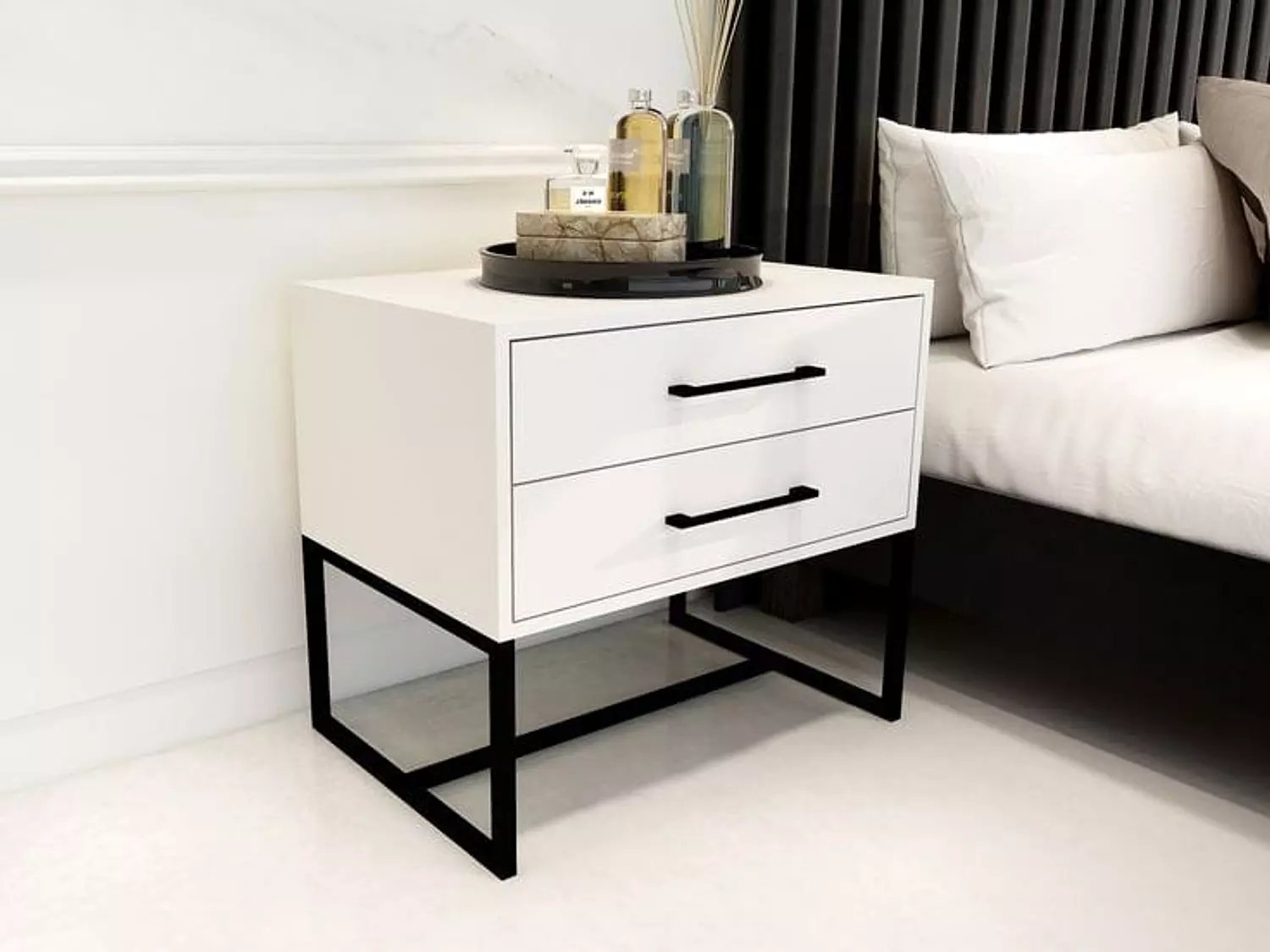 Wooden Comod with Steel Legs  image