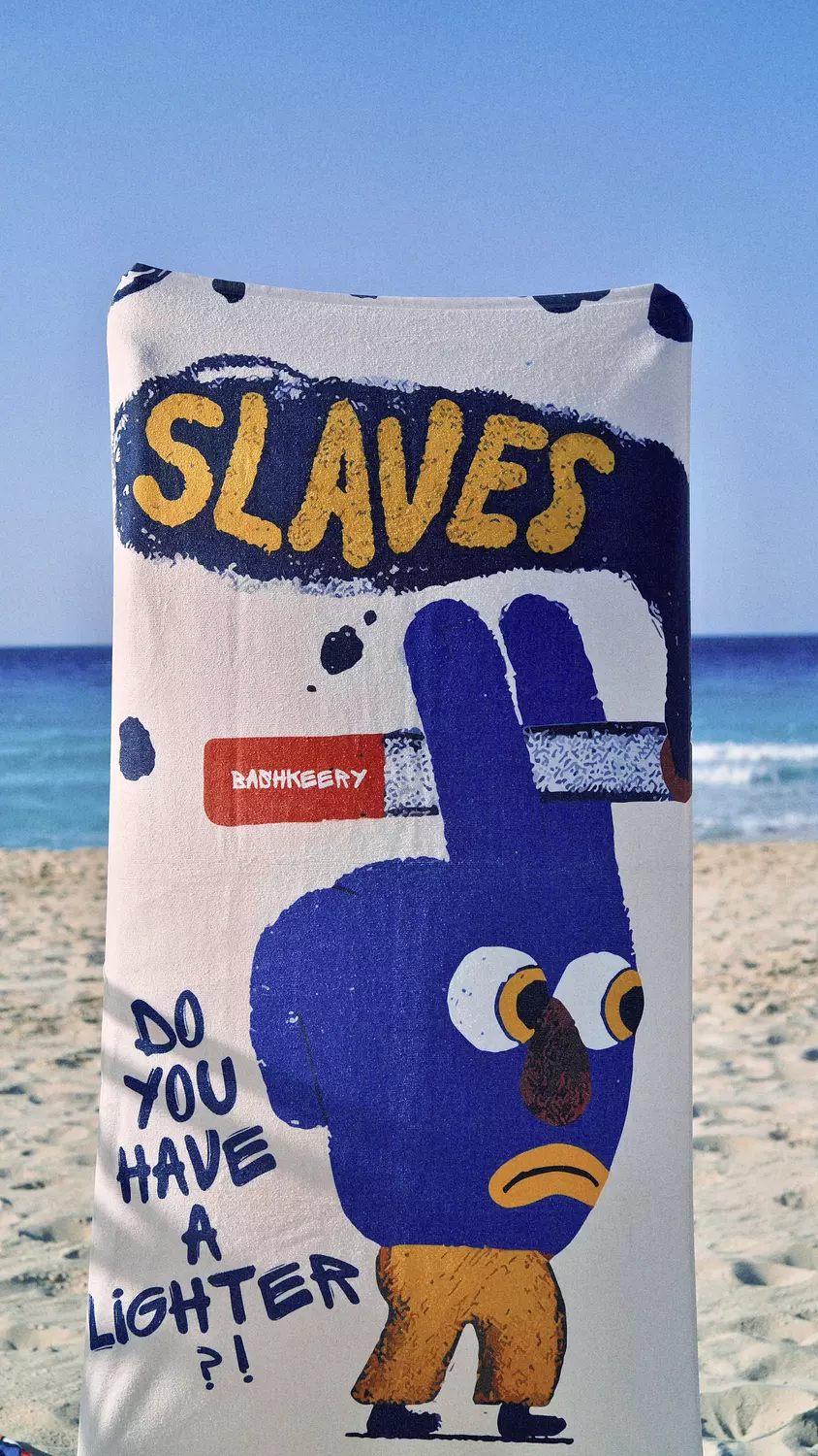 <p>SLAVES BEACH TOWEL<br><br><br></p><hr><p></p>