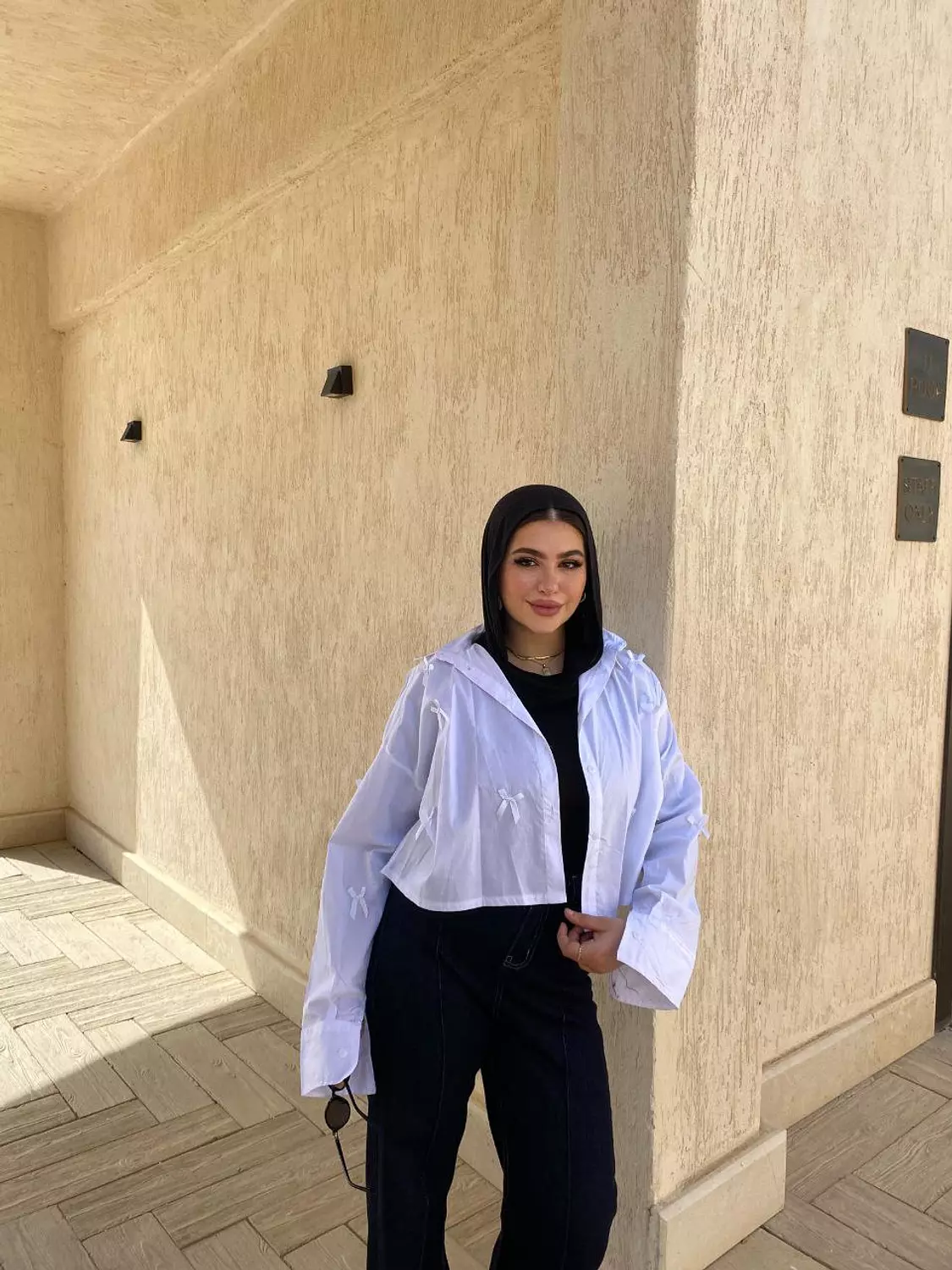  Cropped Ribbon bow shirt  6