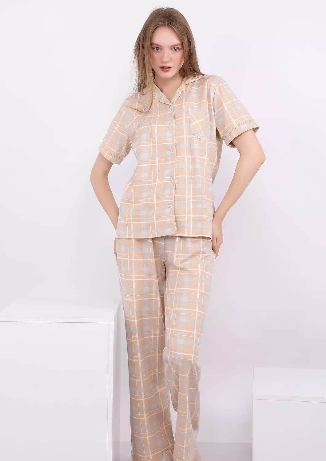 S420 COZY CLASSIC FULL-LENGTH PANTS PAJAMA SET 5