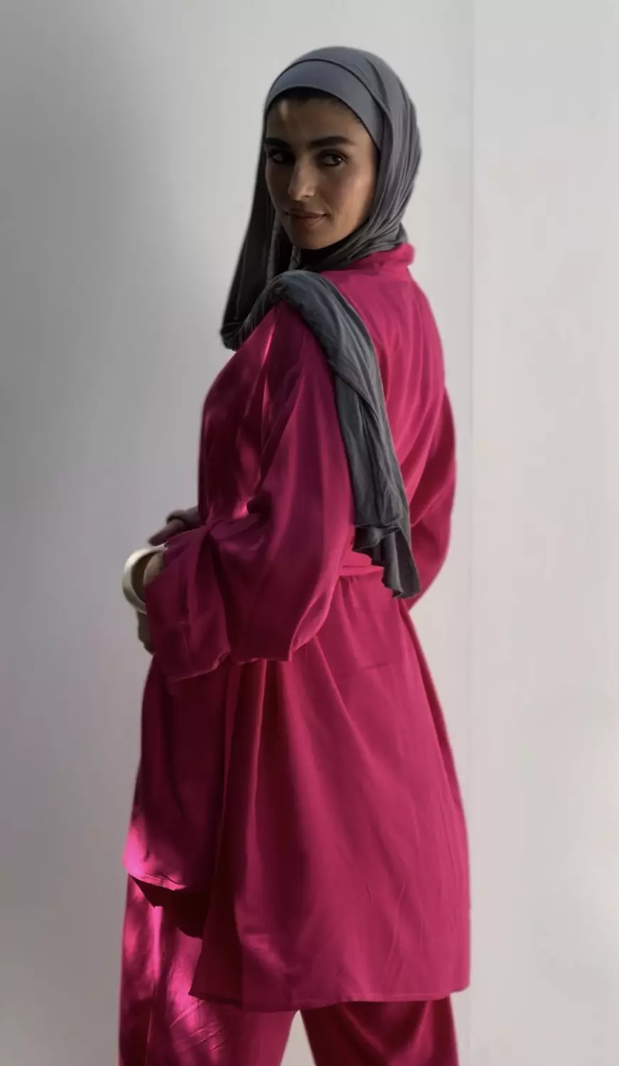 Linen set in Fuchsia 1