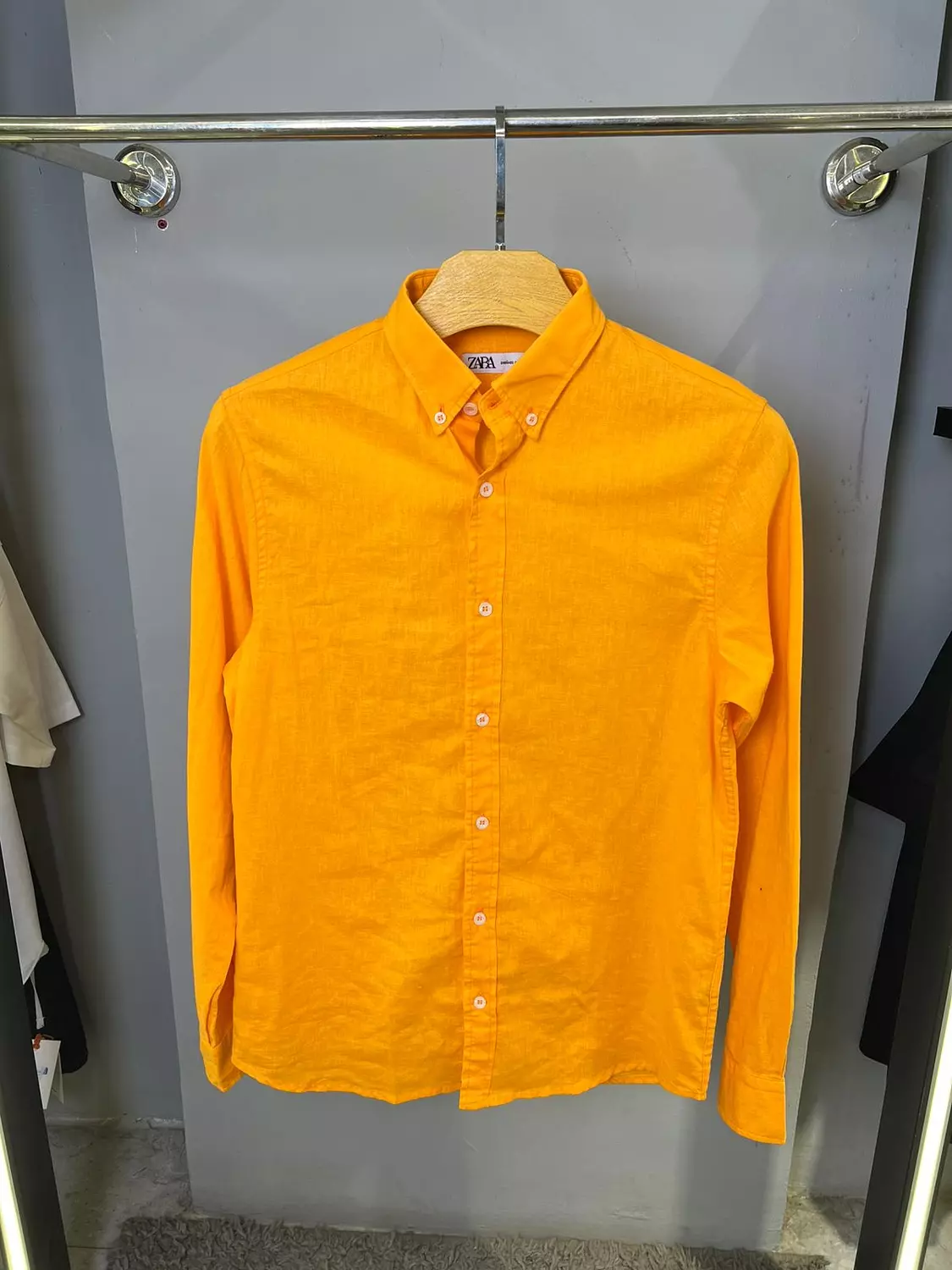 ZARA ORANGE LINEN SHIRT / 11739 image