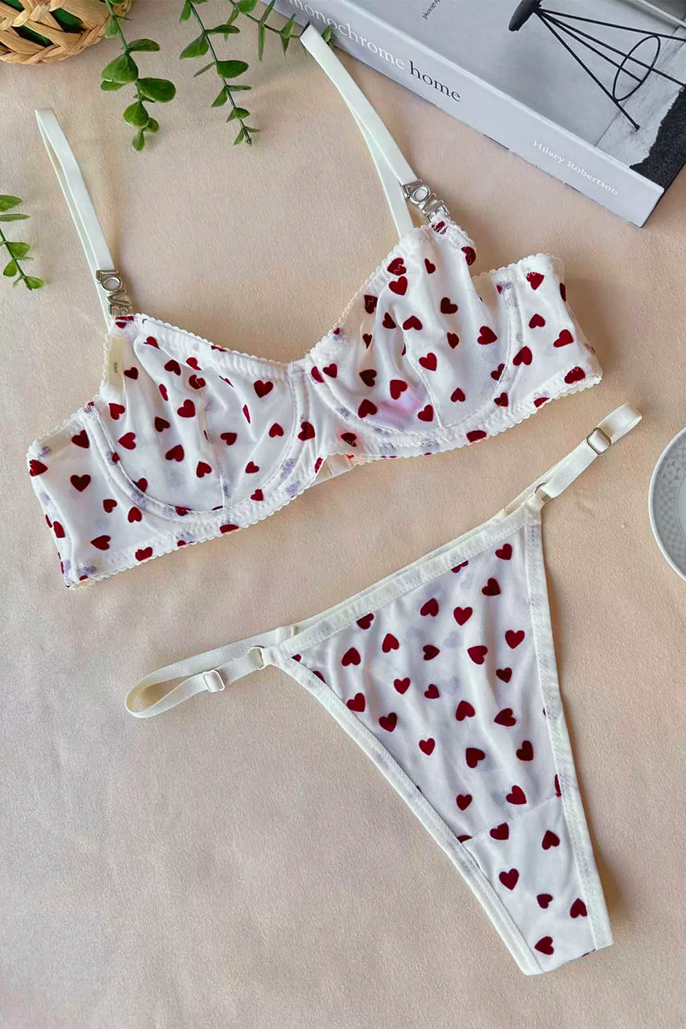 Mesh Hearts Lingerie Set 5