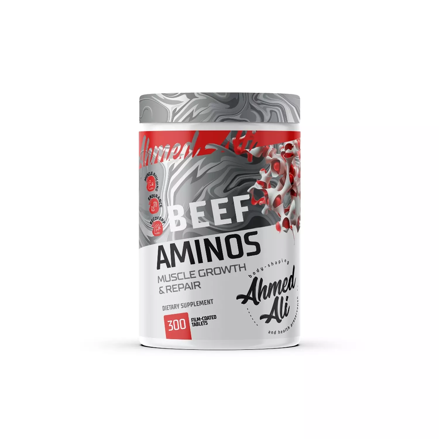  Ahmed Ali Nutrition | Beef Aminos | Muscle Growth & Repair – 300 Tablets  image