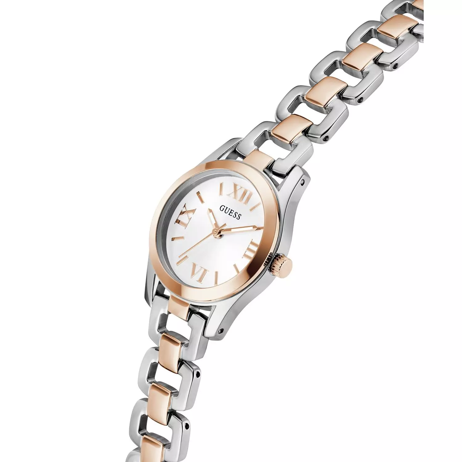GUESS VEDA Ladies 2-Tone Analog Watch 2-Tone Stainless Steel Polished Bracelet 3