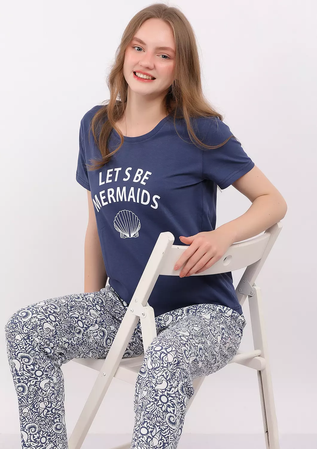 S101 Coastal Breeze Seashell Pajama Set 3