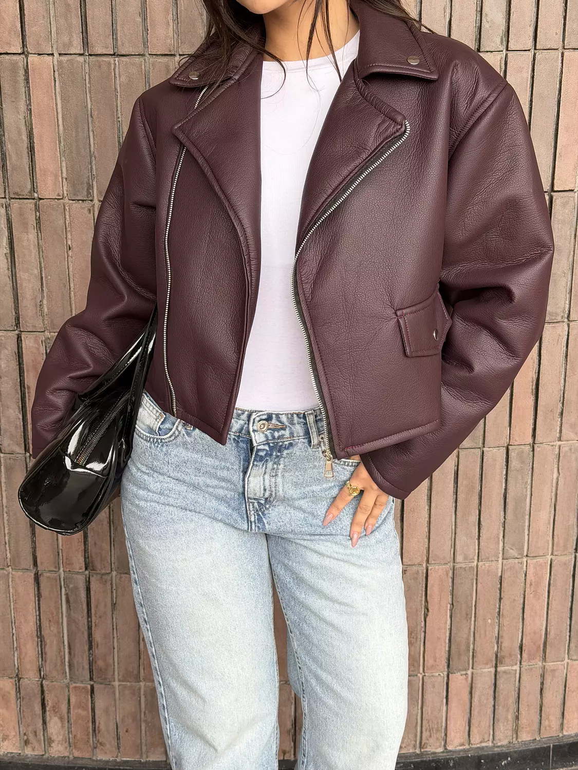 Loose Zipper Leather Jacket 12