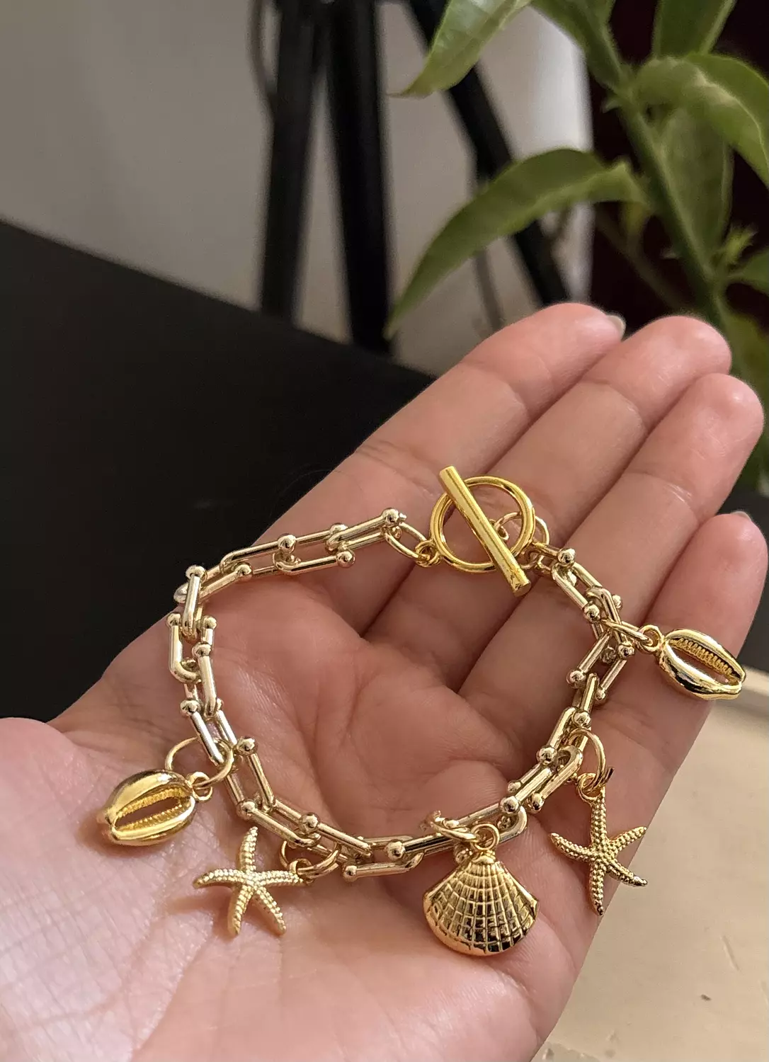 Seashell stars bracelet and necklace  image
