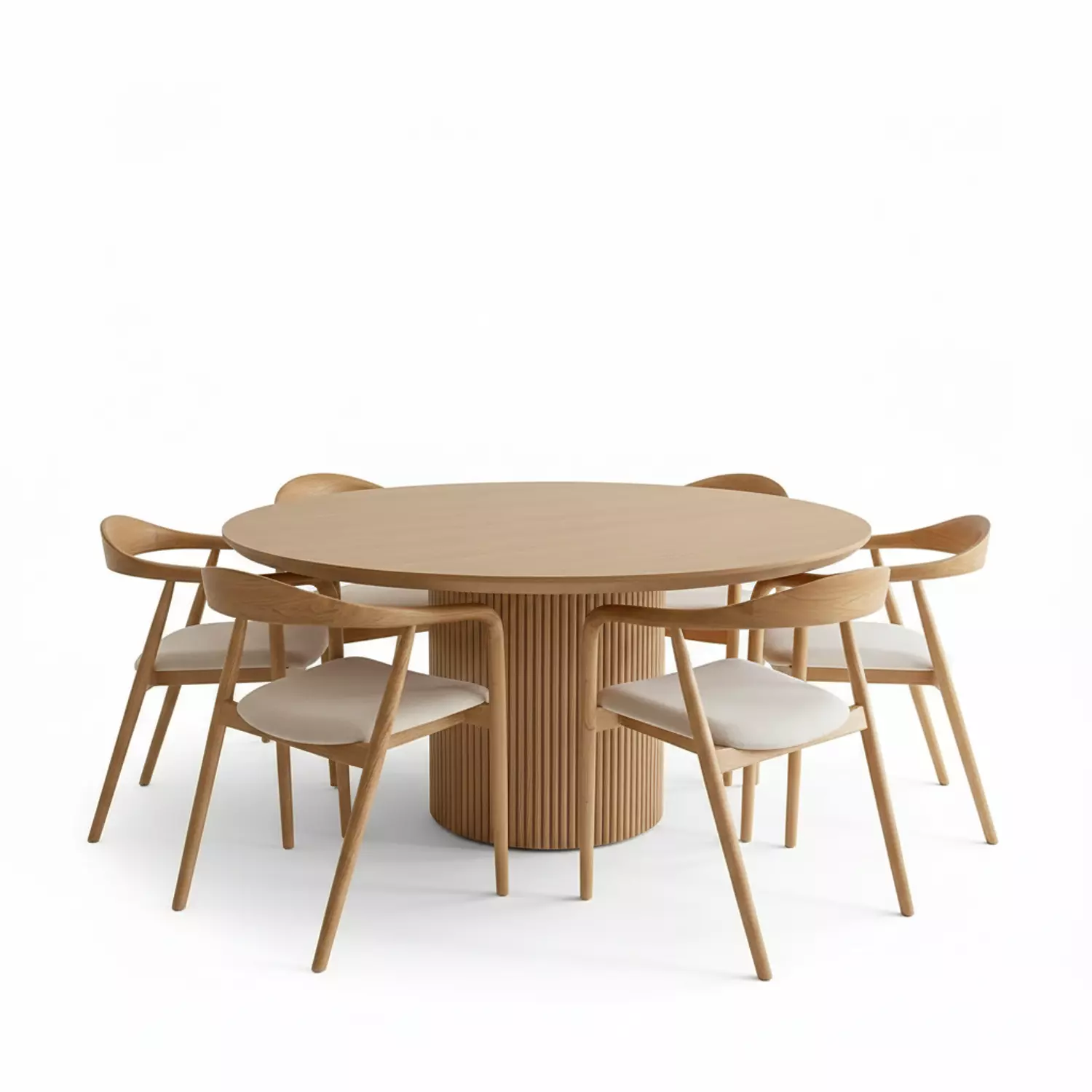 <p style="text-align: center"><strong>سفرة زان مودرن مستديرة – تصميم أنيق بمقاس 150سم</strong></p>