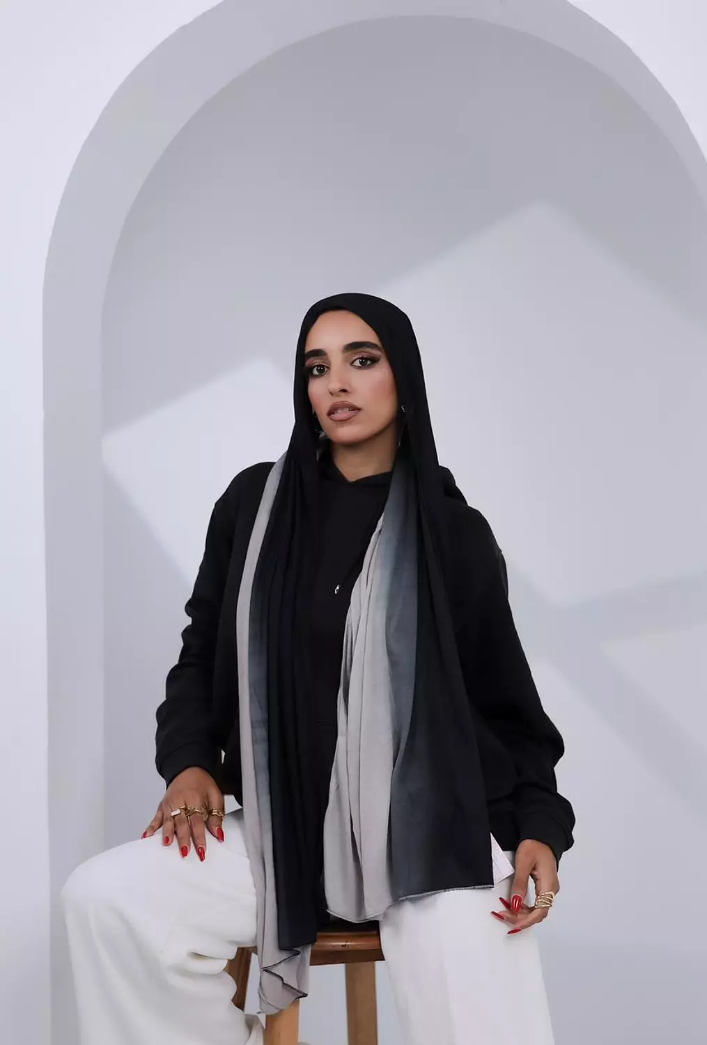Greyesh Ombré Lycra Scarf  image