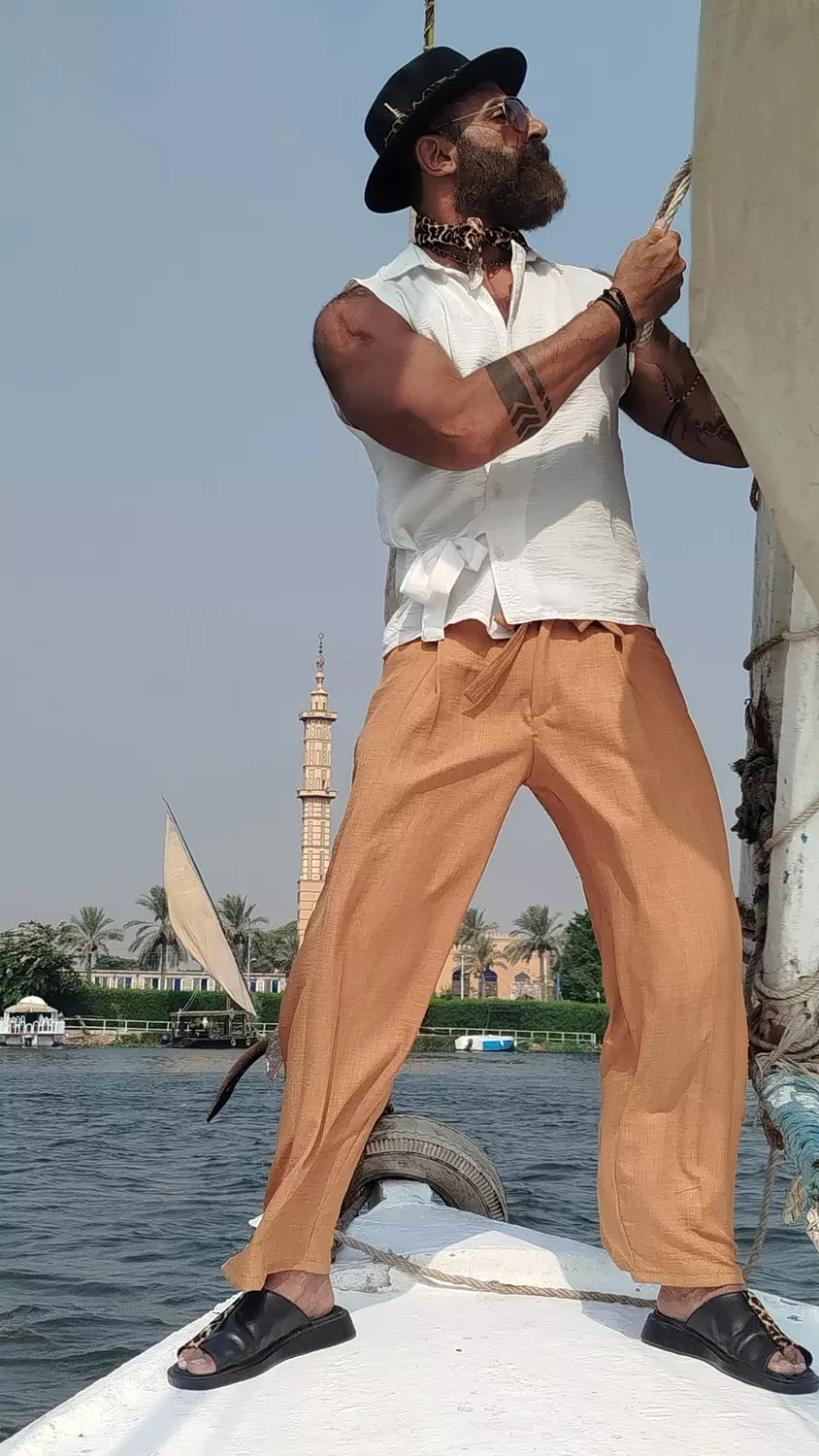 Carmel wide Lenin pants image