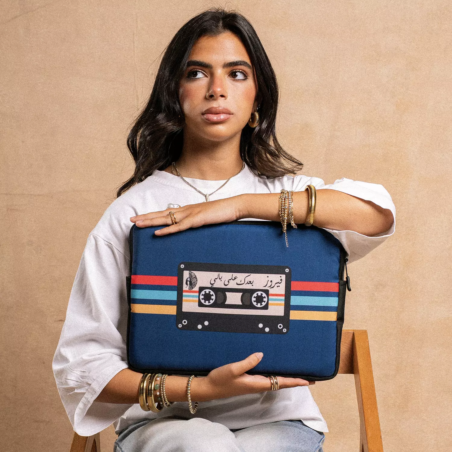 FAYROUZ VINTAGE MIXTAPE IPAD SLEEVE image