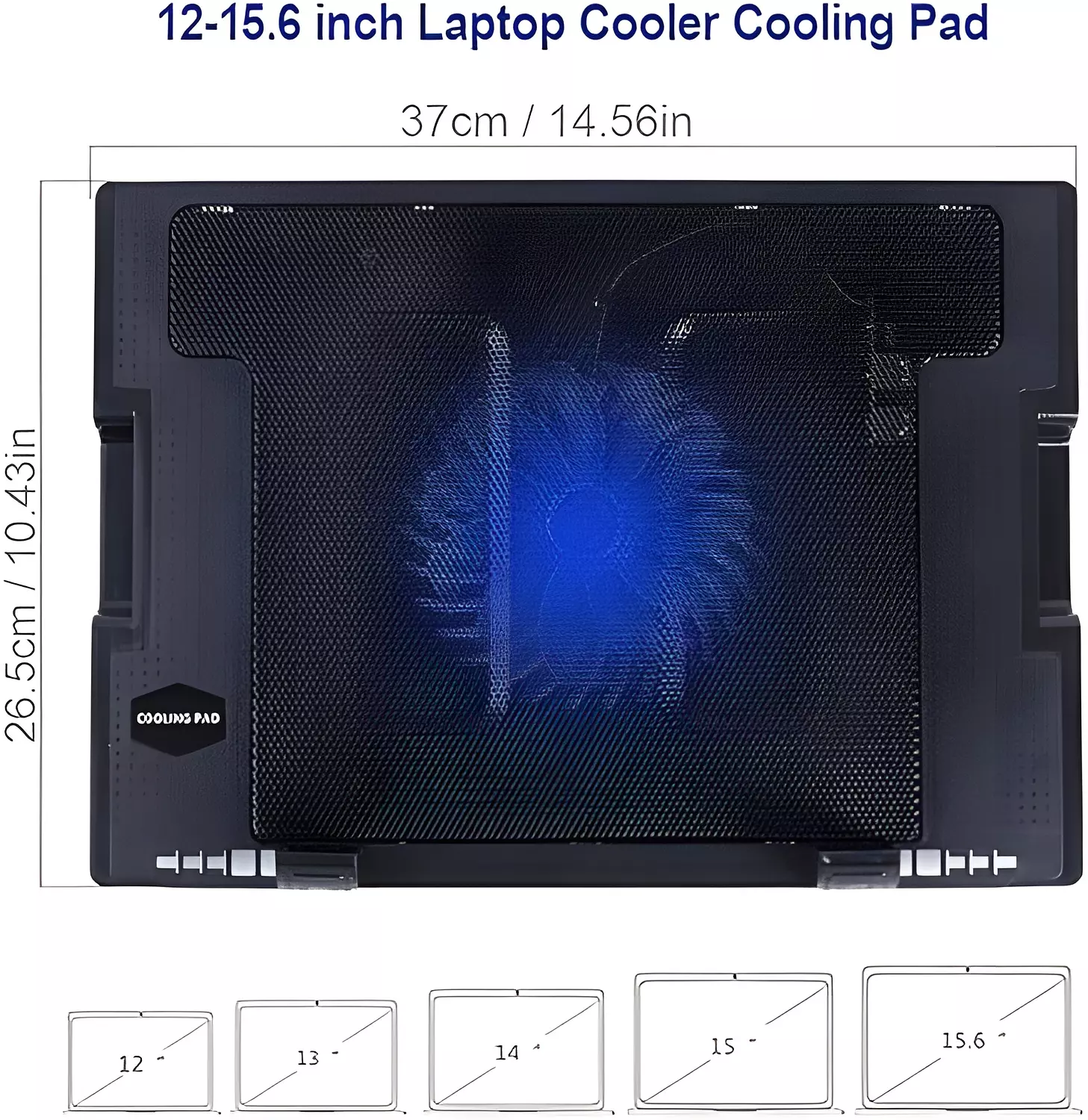 FN-01 Laptop Cooling Fan for 9"-17" Devices with Silent 140mm Fan 3