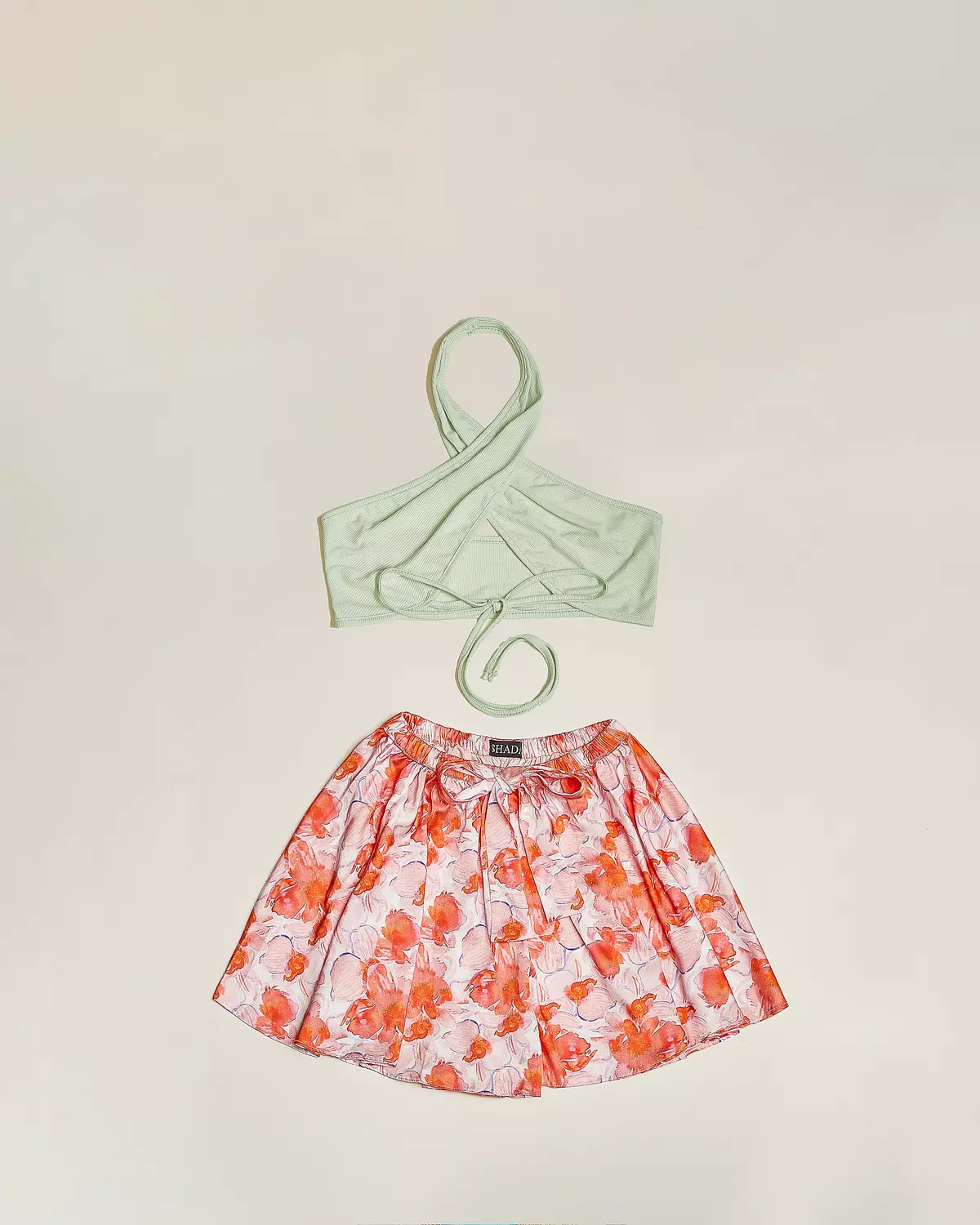 Mixed Colors Top and Shorts Set  image