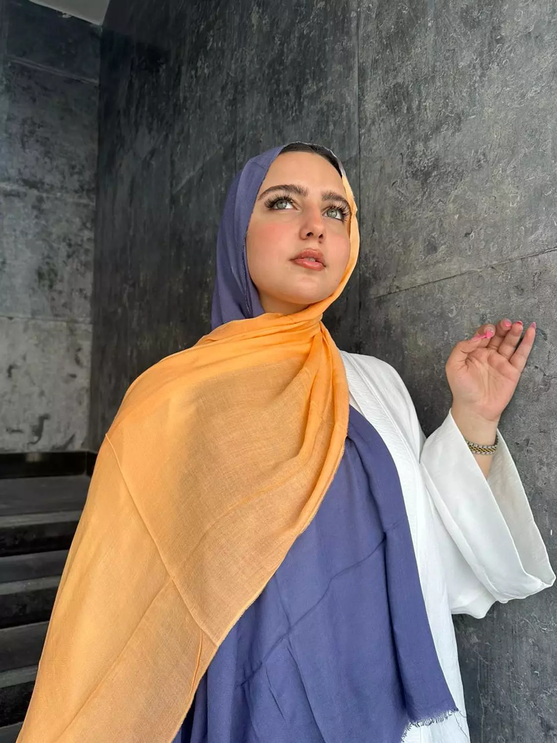 degrade hijab in Navy Orange image