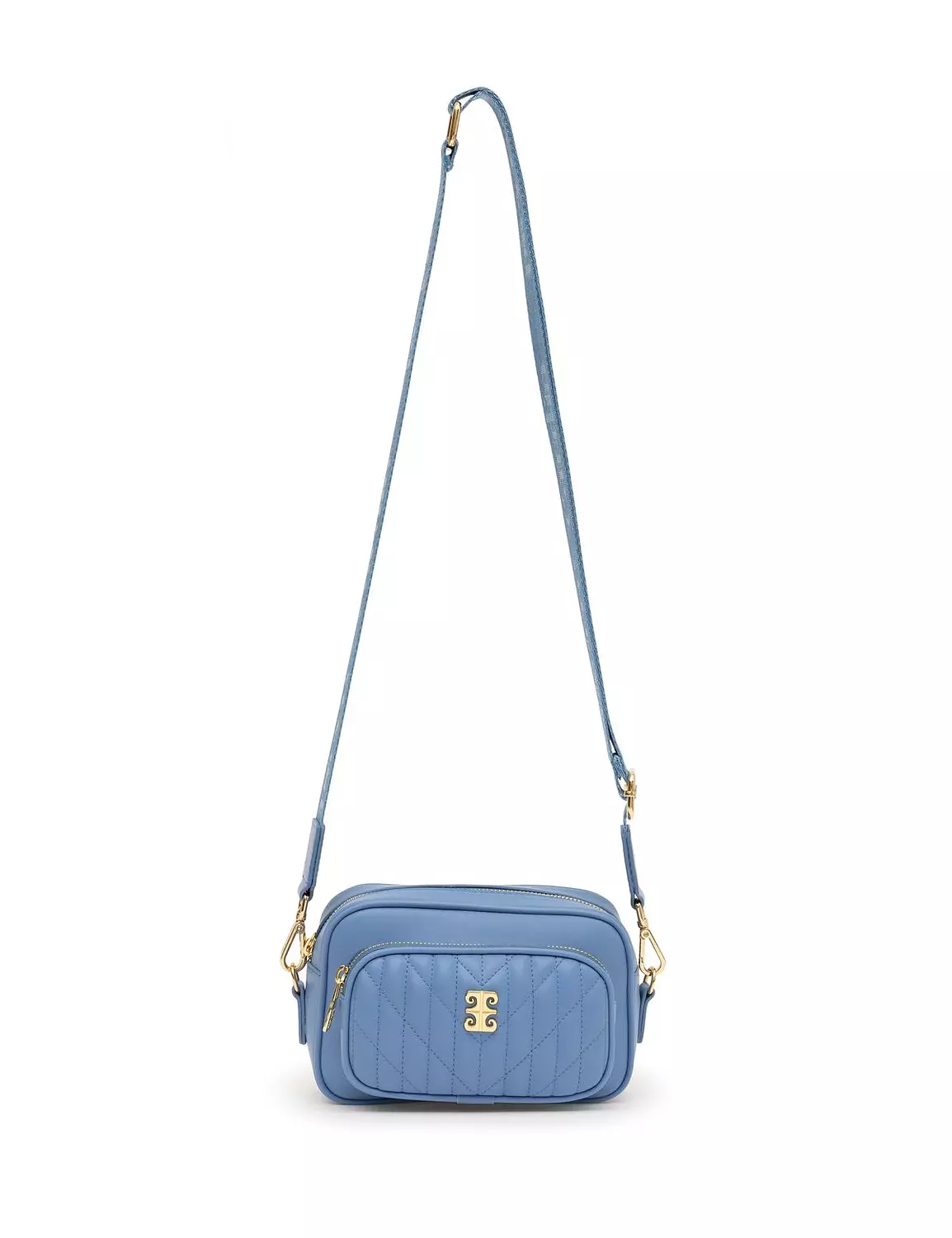 Pierre Cardin Quilted Crossbody Bag – Sky Blue hover image