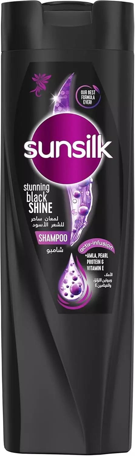 SUNSILK STUNNING BLACK SHINE SHAMPOO 180 ML image
