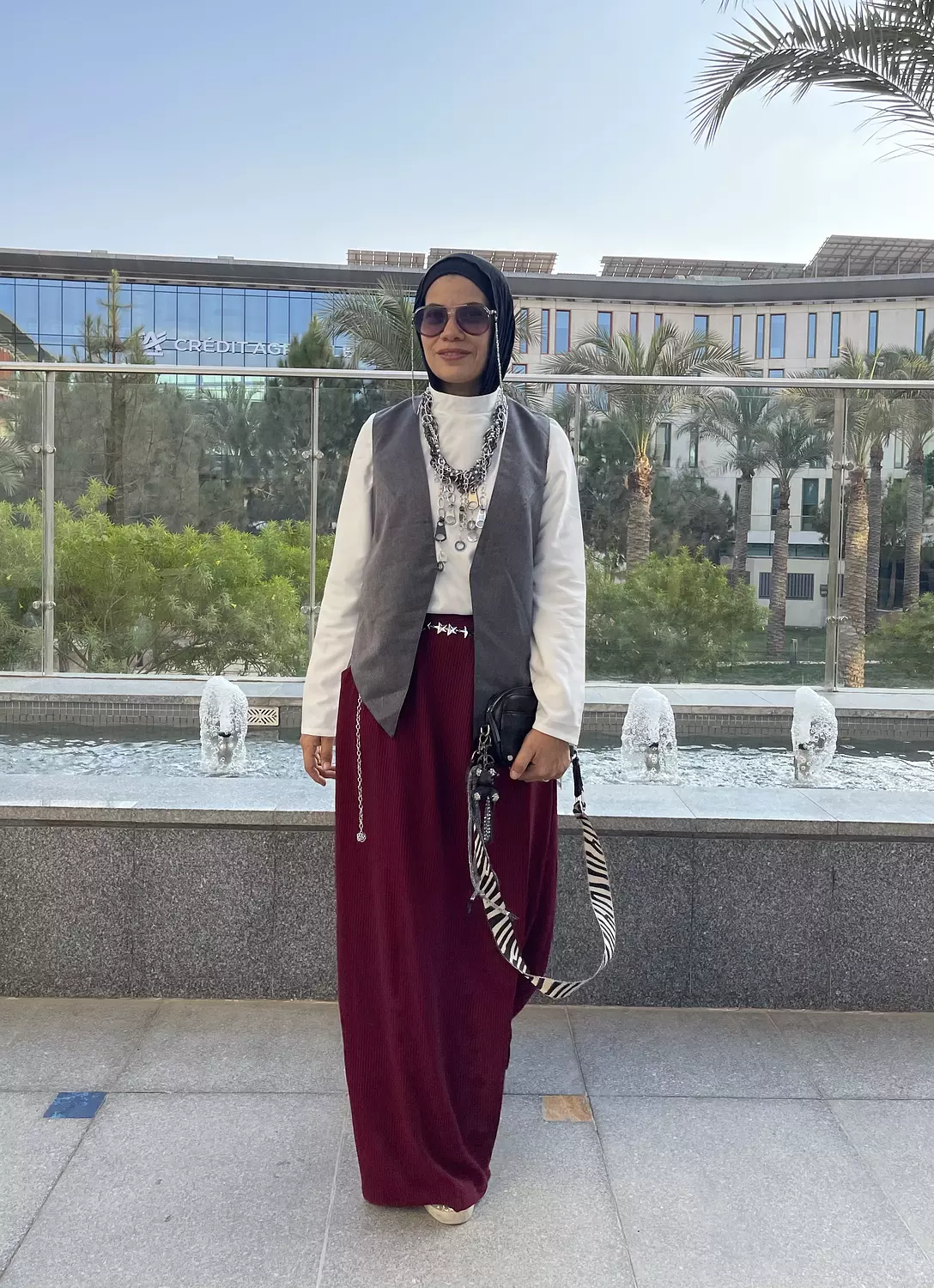 Skirt pants burgundy  4