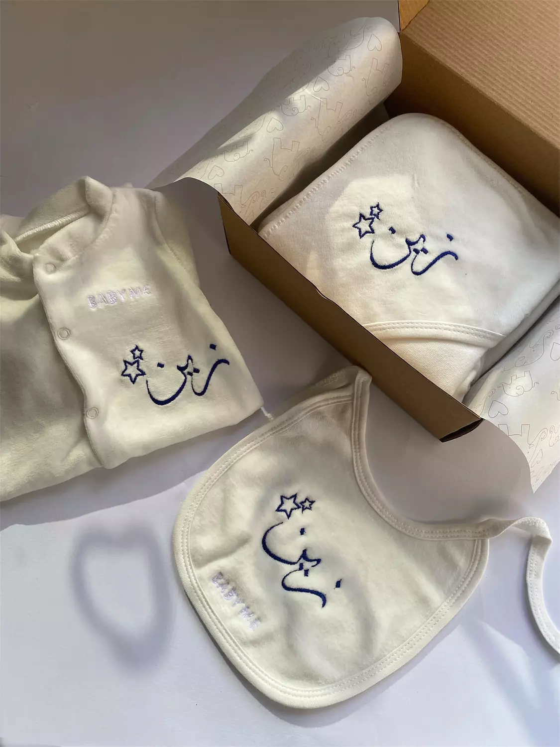 Navy blue stars embroidery design image