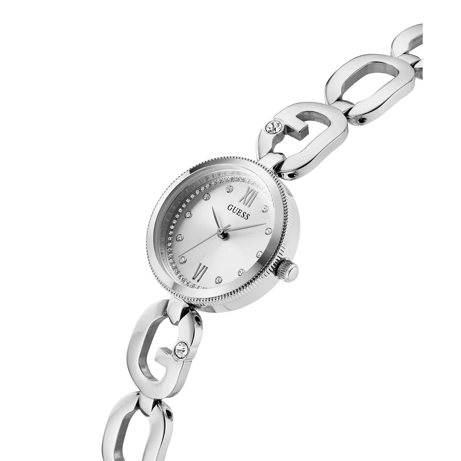 GUESS Ladies Silver Tone Analog Watch Silver Tone Stainless Steel Bracelet GW0759L1 4