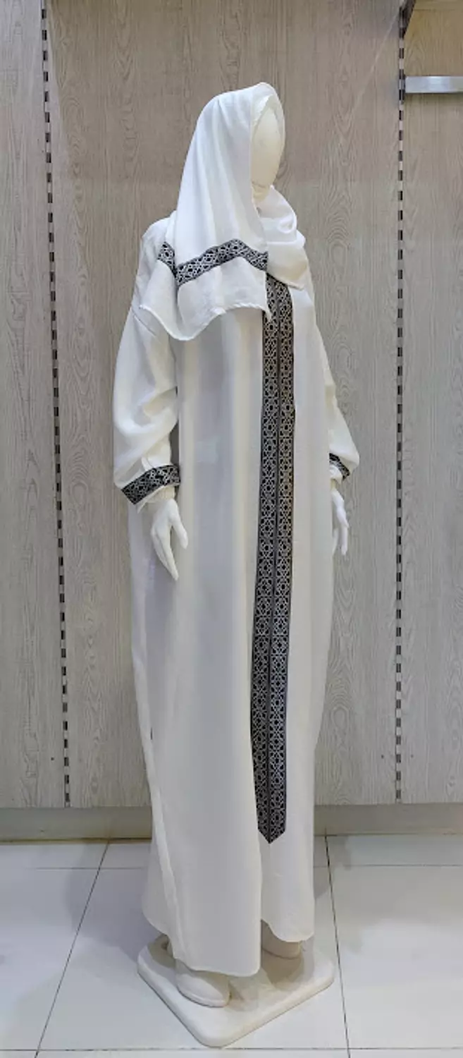 Praying Outfit Islamic- White Linen image