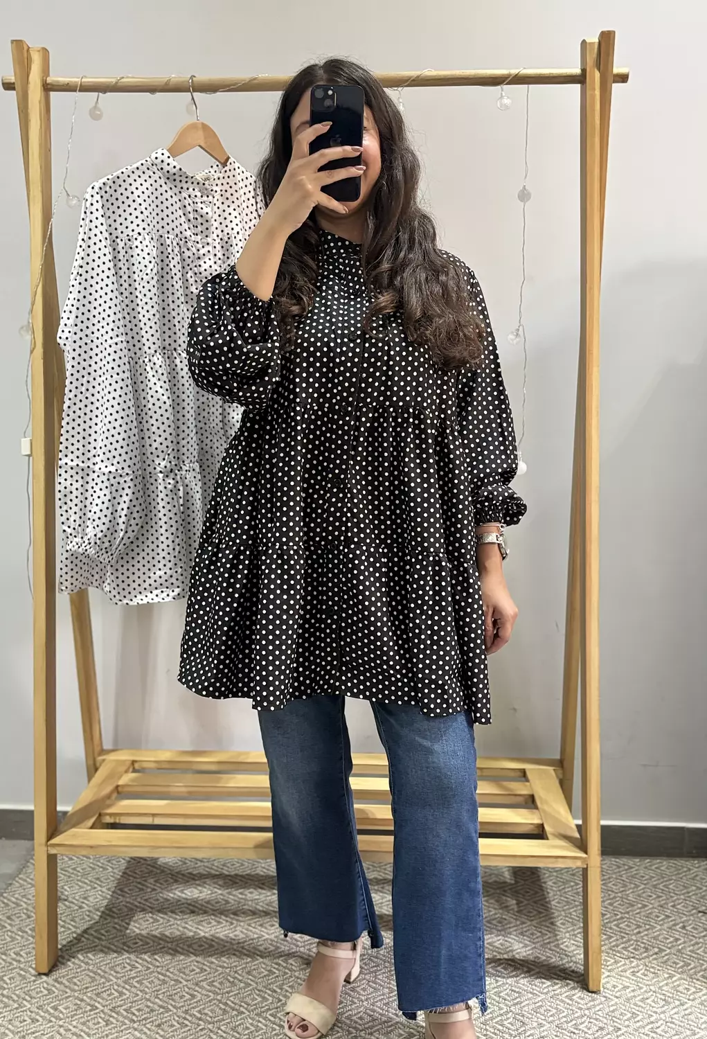 Ruffled Polka Dots Blouse 🖤 image