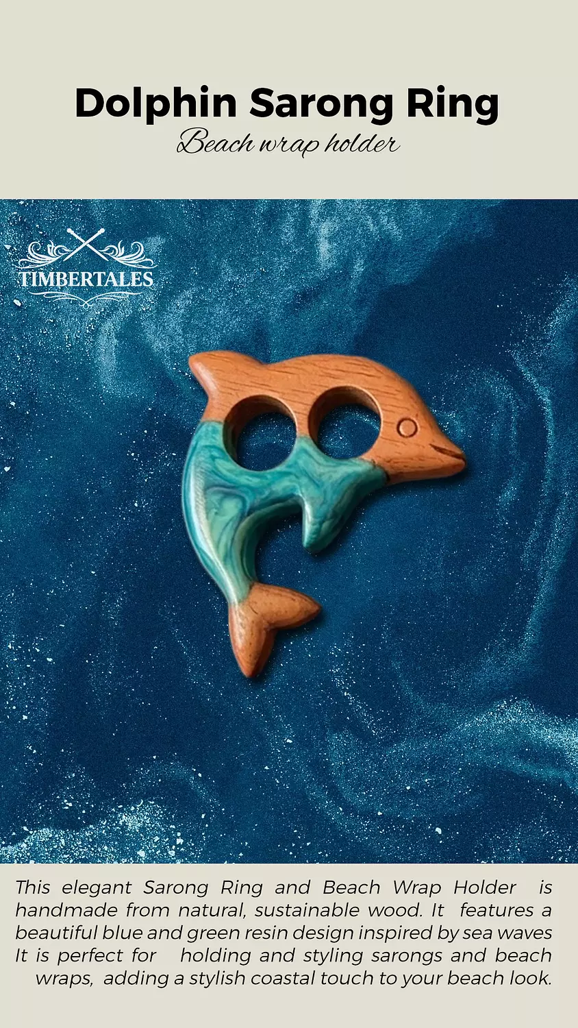 Dolphin Sarong Ring - Beach Wrap Holder image