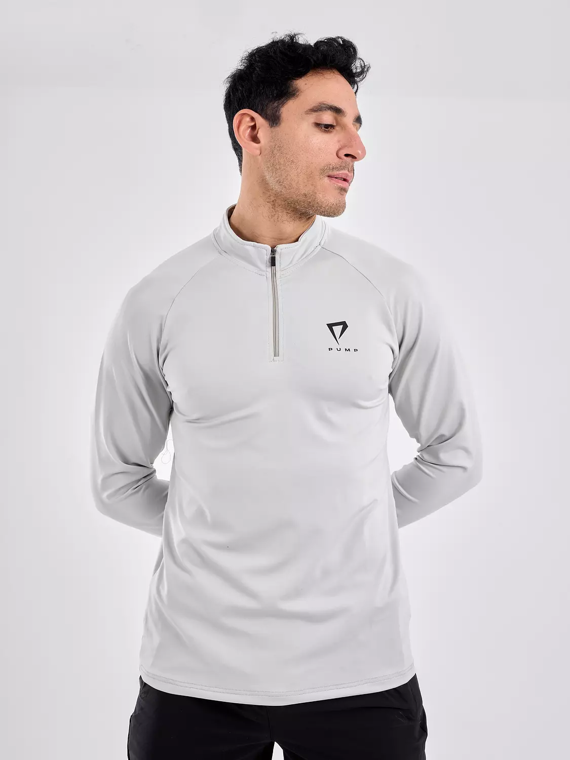 CORE TRAINING QUARTER ZIP-SLATE GREY "CYBER" hover image