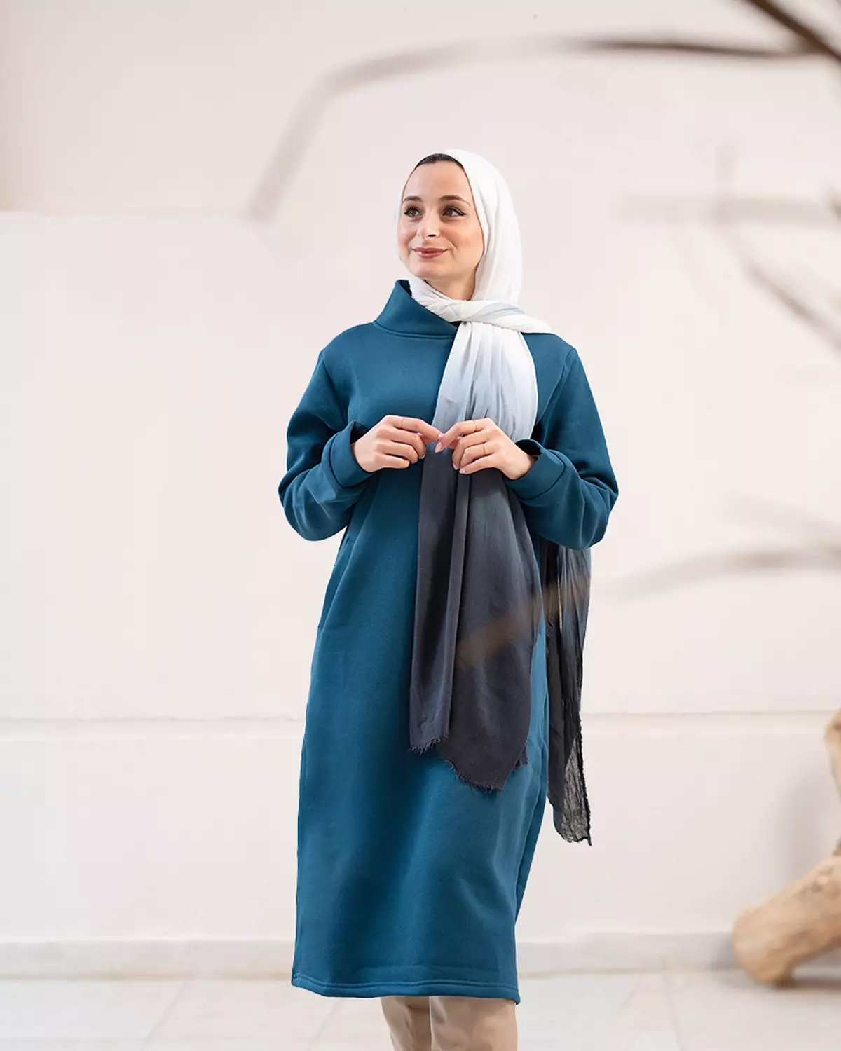 Turquise Melton Dress hover image