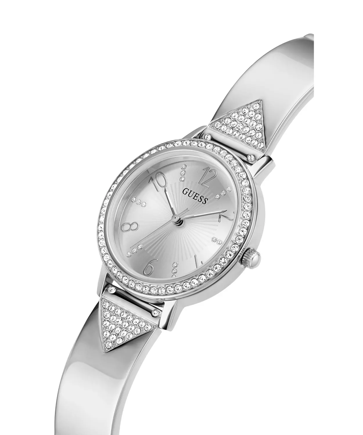 GUESS GW0474L1 ANALOG WATCH For Women Round Shape Silver Stainless Steel Polished Bracelet 1