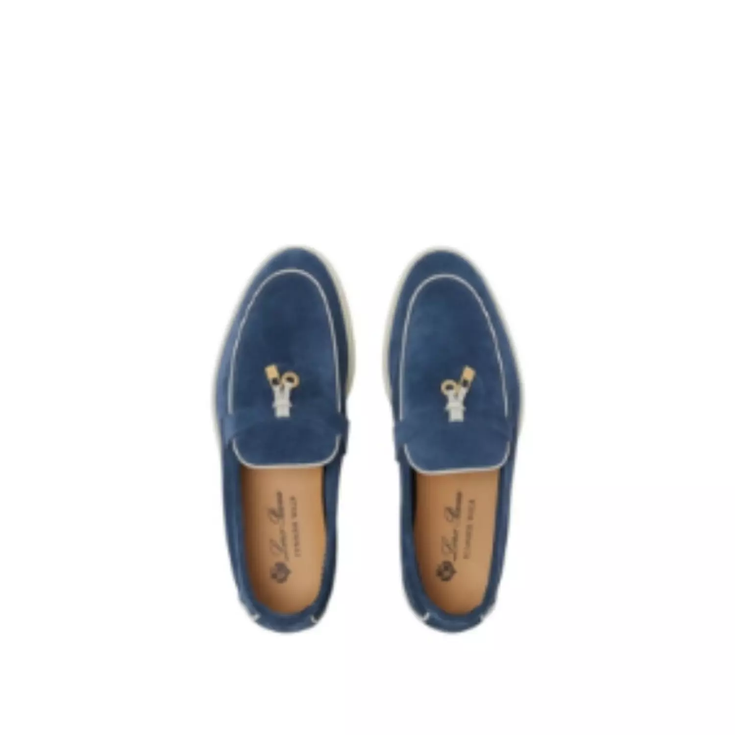 Loro Piana Summer Charms Walk Loafer Suede Ocean Heart 2