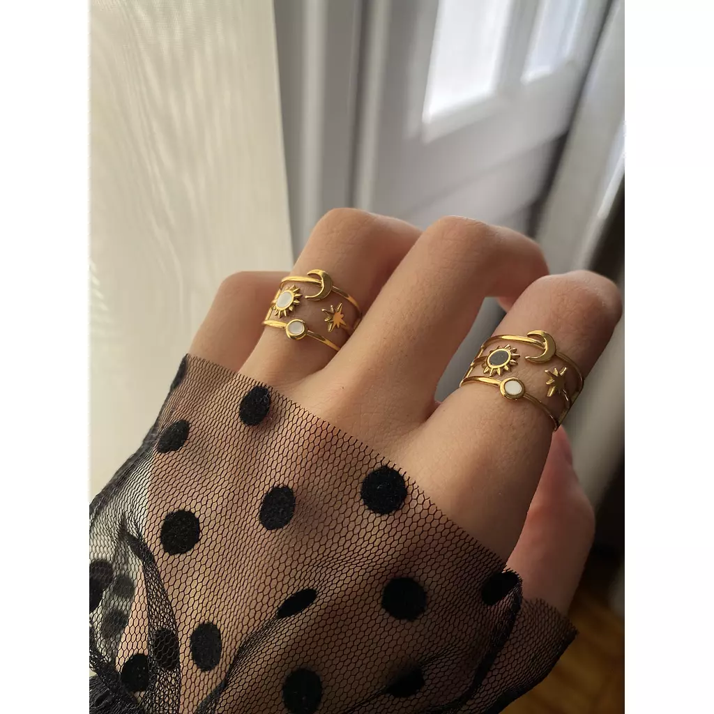 Sun & moon ring