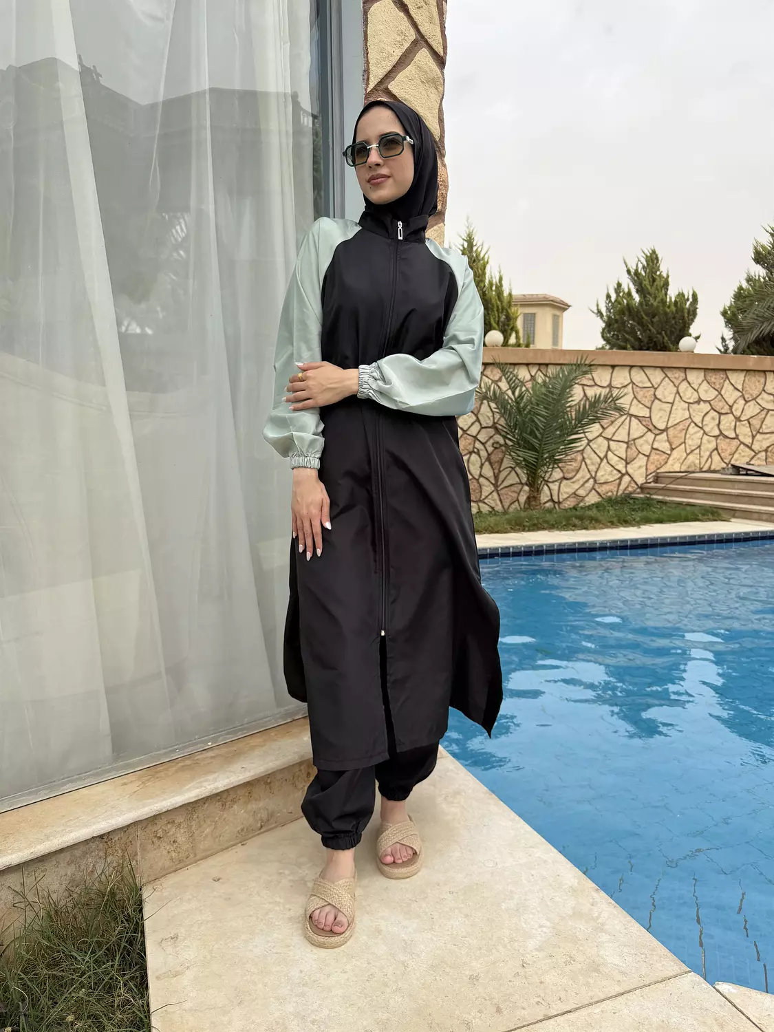 Burkini Code 105 | Black & Mint image