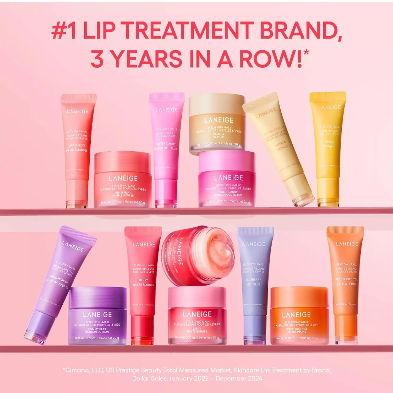 LANEIGE  Midnight Minis Lip Glowy Balm and Lip Sleeping Mask Gift Set 2