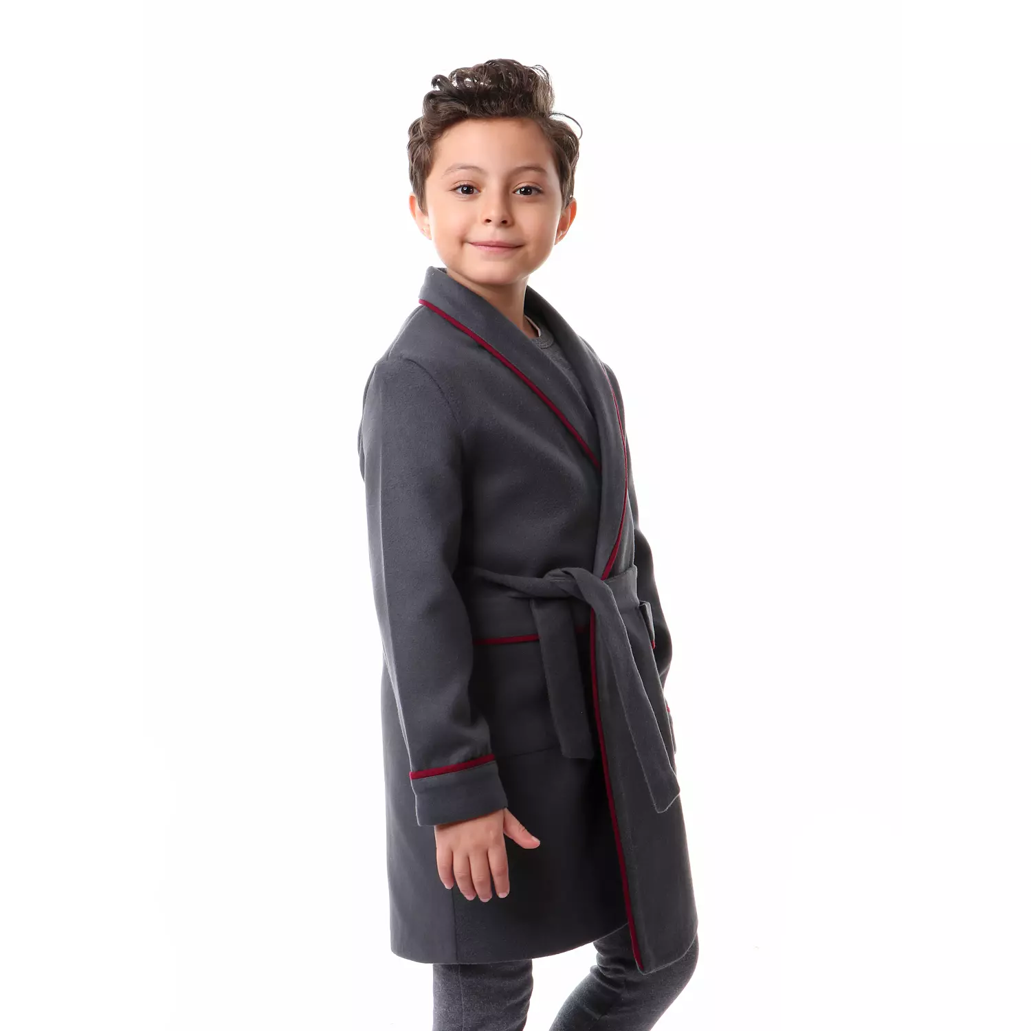Shorto Kids Winter Robe - Grey -2462 hover image