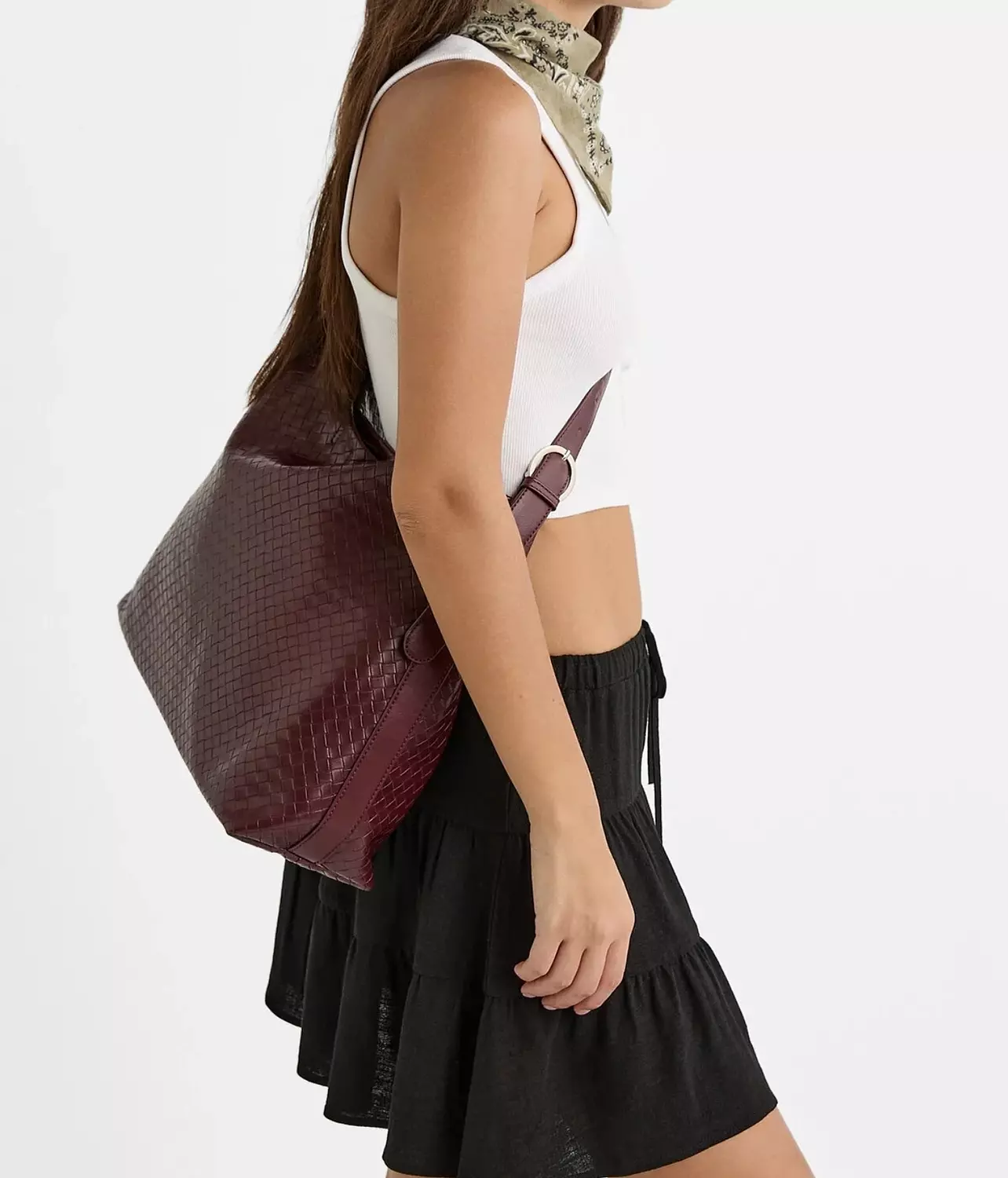 Stradivaruis burgundy bag hover image