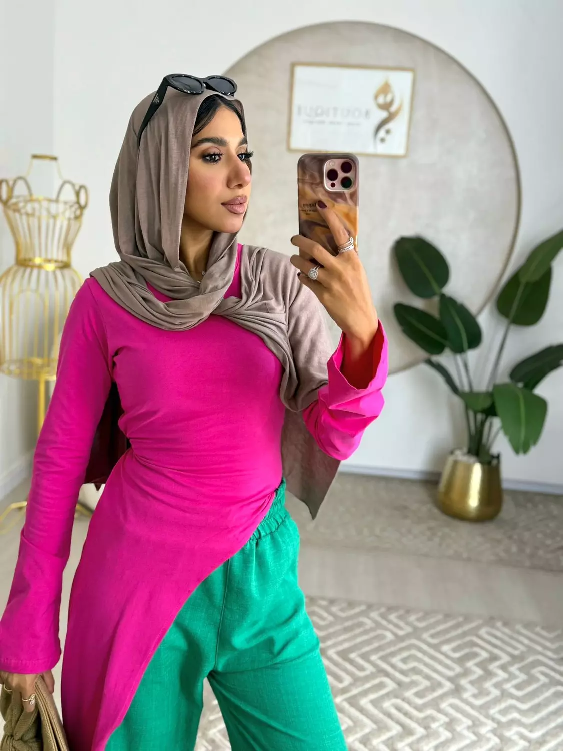 Fuchsia Belt Blouse image
