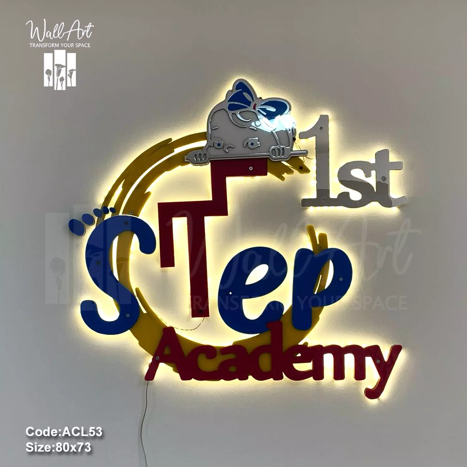 ACL53-Lighted Coloured Acrylic Logo  2