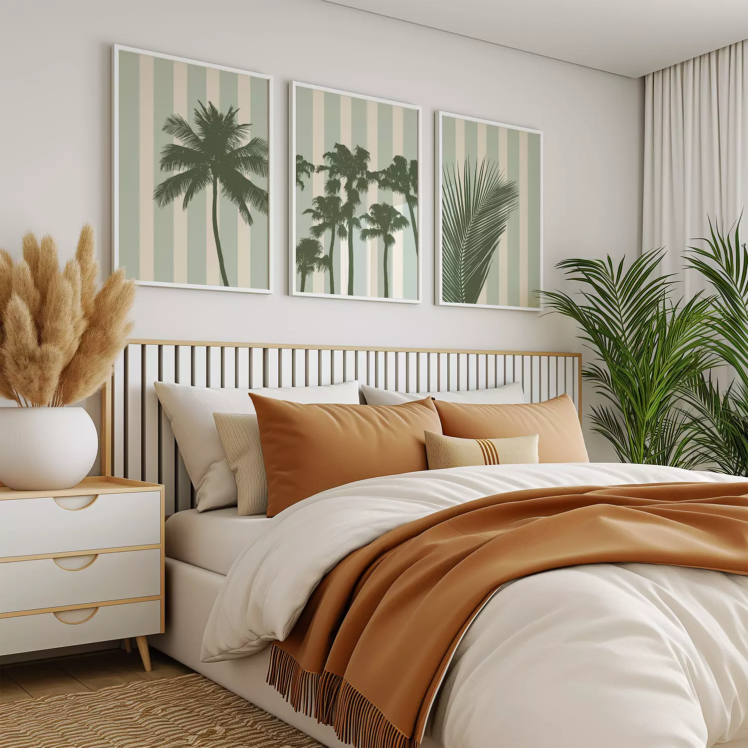  Set of 3 Wooden Frames Front Glass P.G965 image