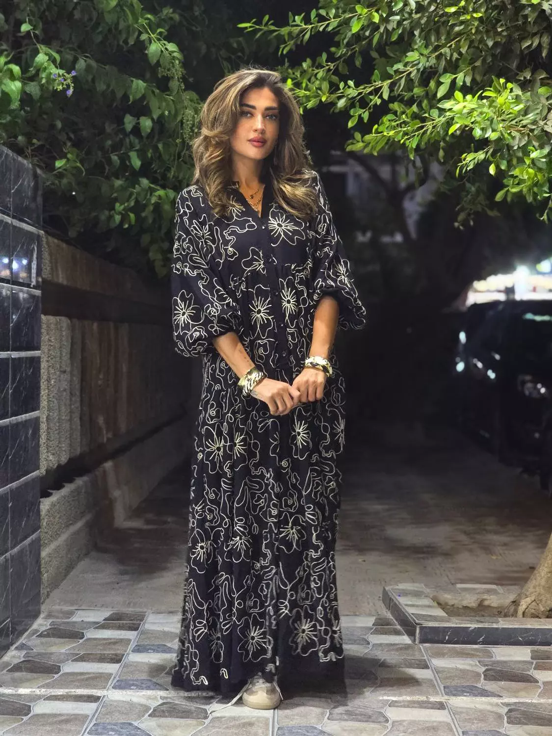 Black Embroidery Dress hover image