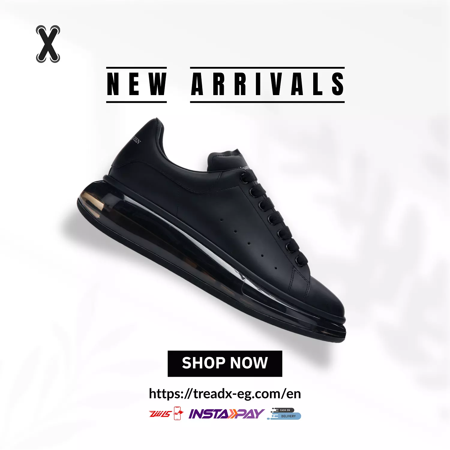 Alexander McQueen Black Shiny Sole image