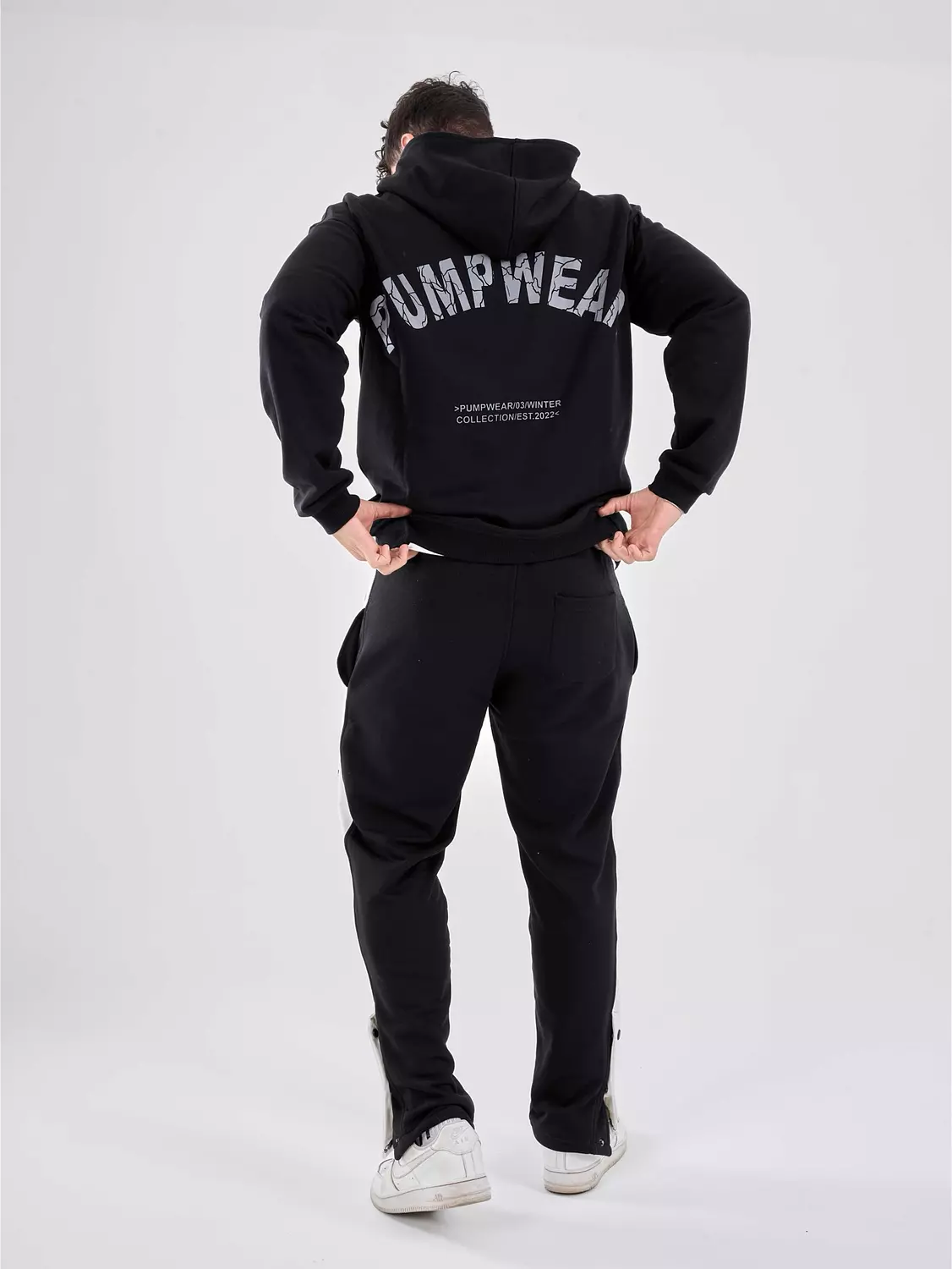 Drop Shoulder quarter Zip Hoodie ‘’black’’ 7