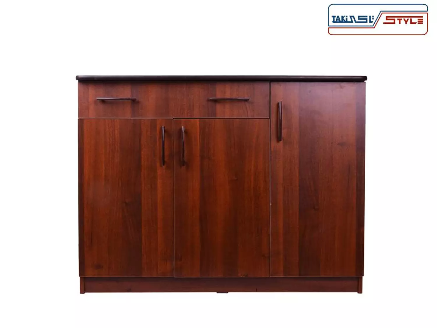 Qasima 120 cm, brown, burned wood -3 ribs + 1 drawer 1