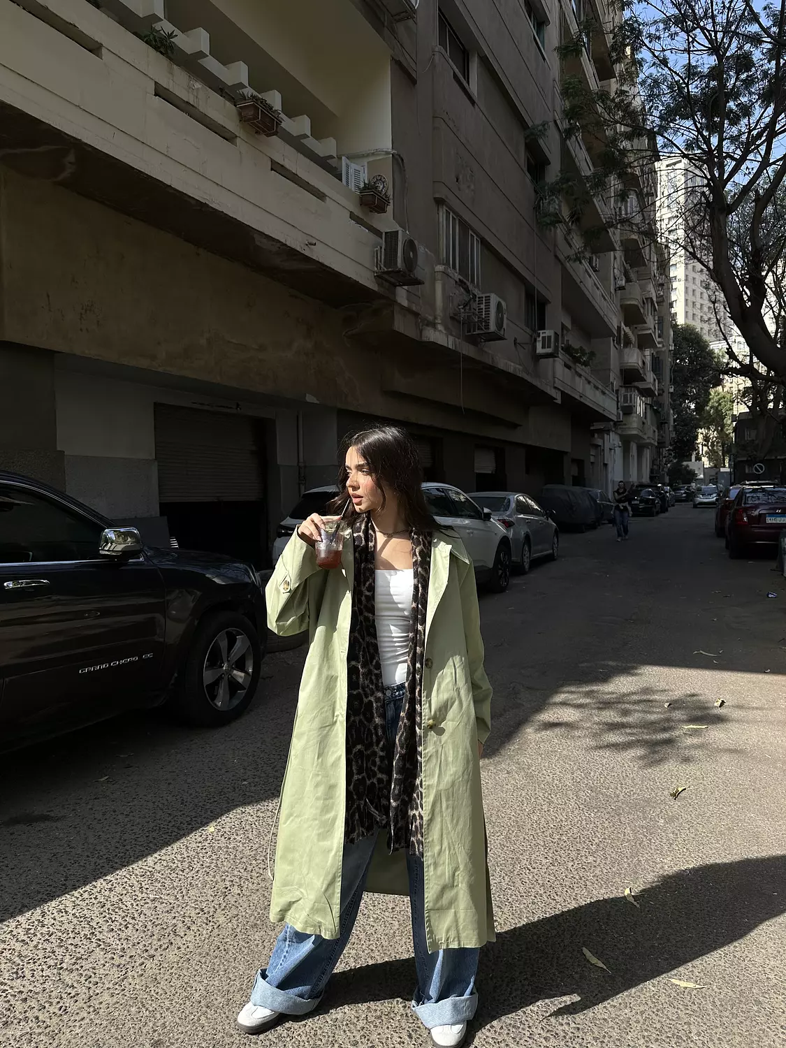 Mint Trench Coat image