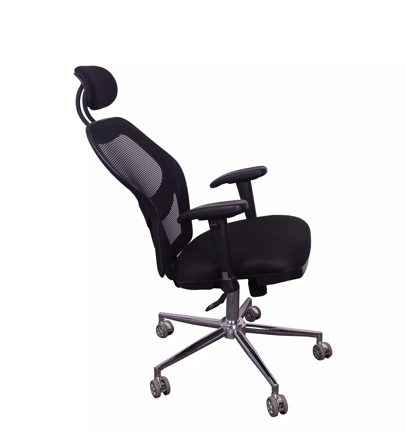 #104كرسي شبك عالي هيد ريست اسود 2