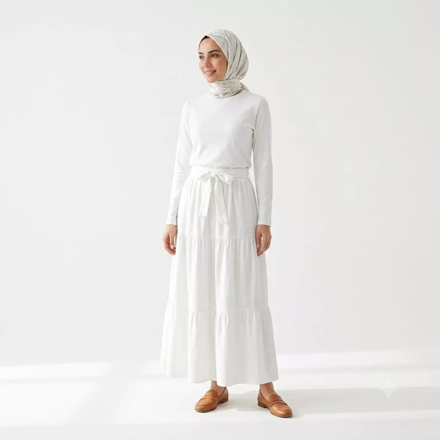 Tiered Modest Maxi Skirt 14