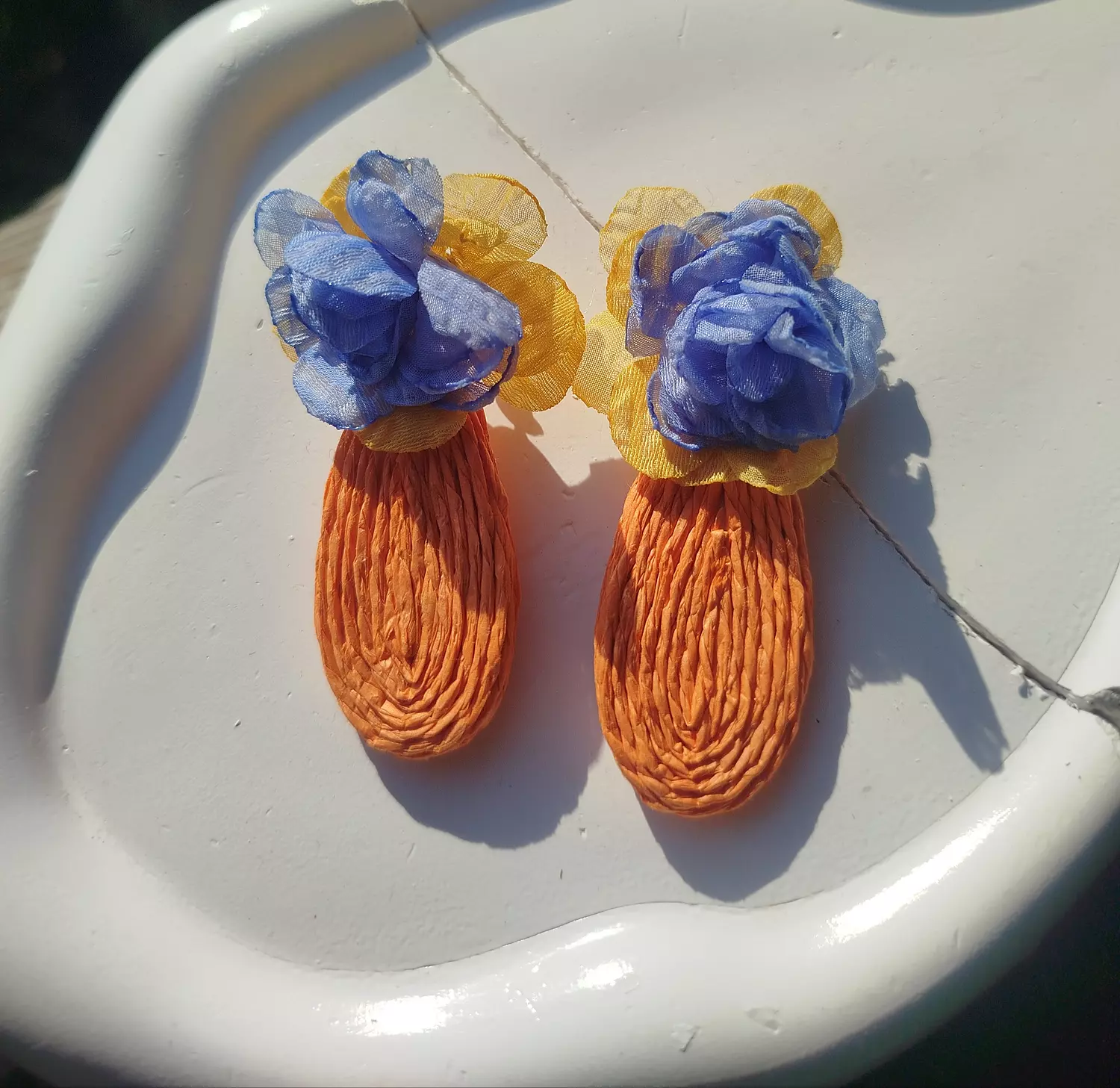 Orange earrings  image