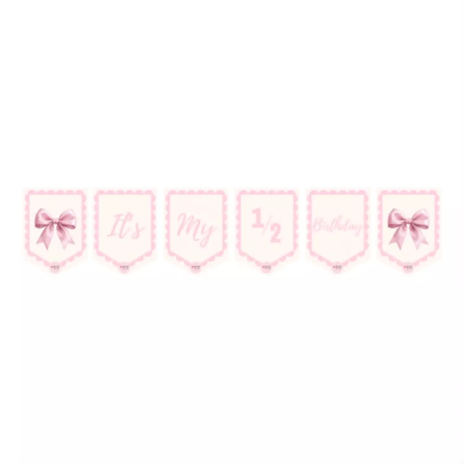 It's My 12 Birthday Pink Bow Garland image